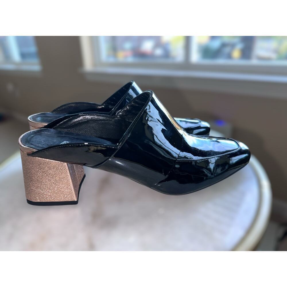 ASKA Women's Patent Leather Mid Heel Mules - 100% Exclusive - Picture 5 of 9